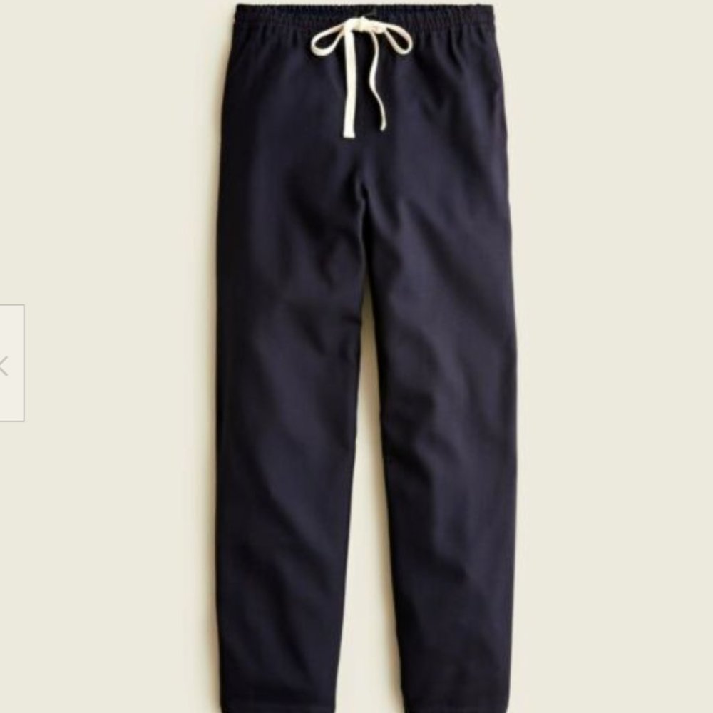 J Crew Wool Drawstring Pants Navy Sz 8 T